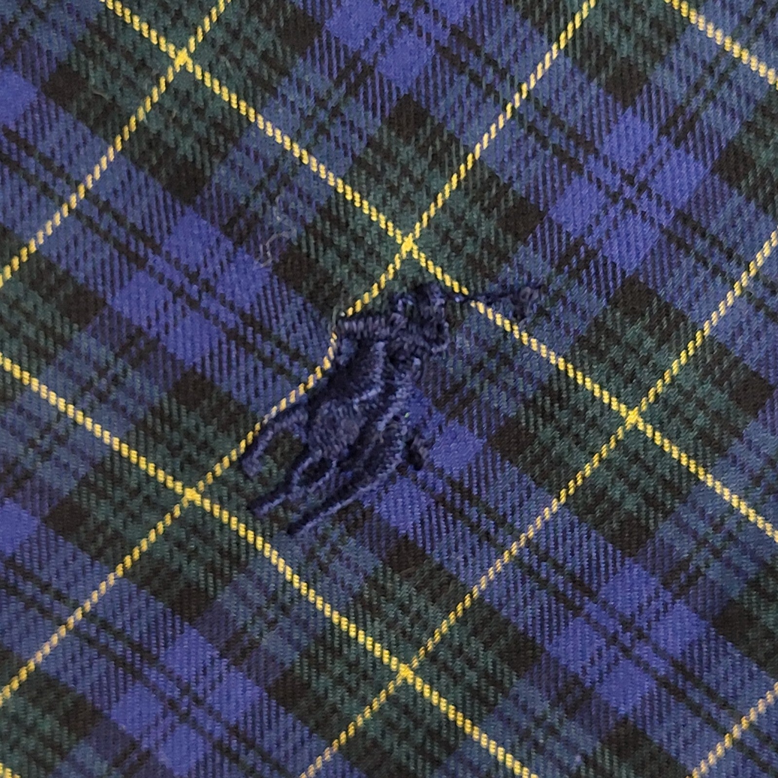 Ralph Lauren Blue Checked Vintage 90's Long Sleeve Shirt UK Men's Size M