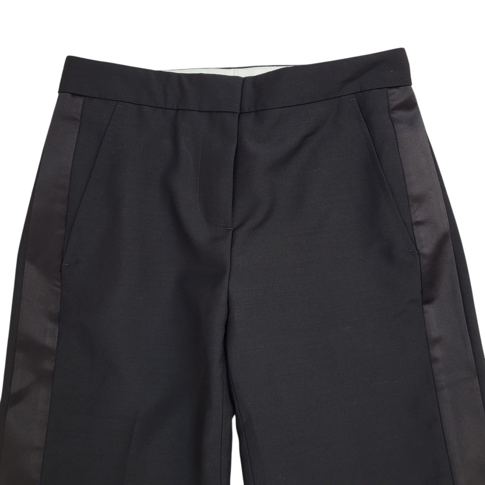 Burberry Dress Trousers Black Tapered Uk Women's S W26 L30 Bnwt