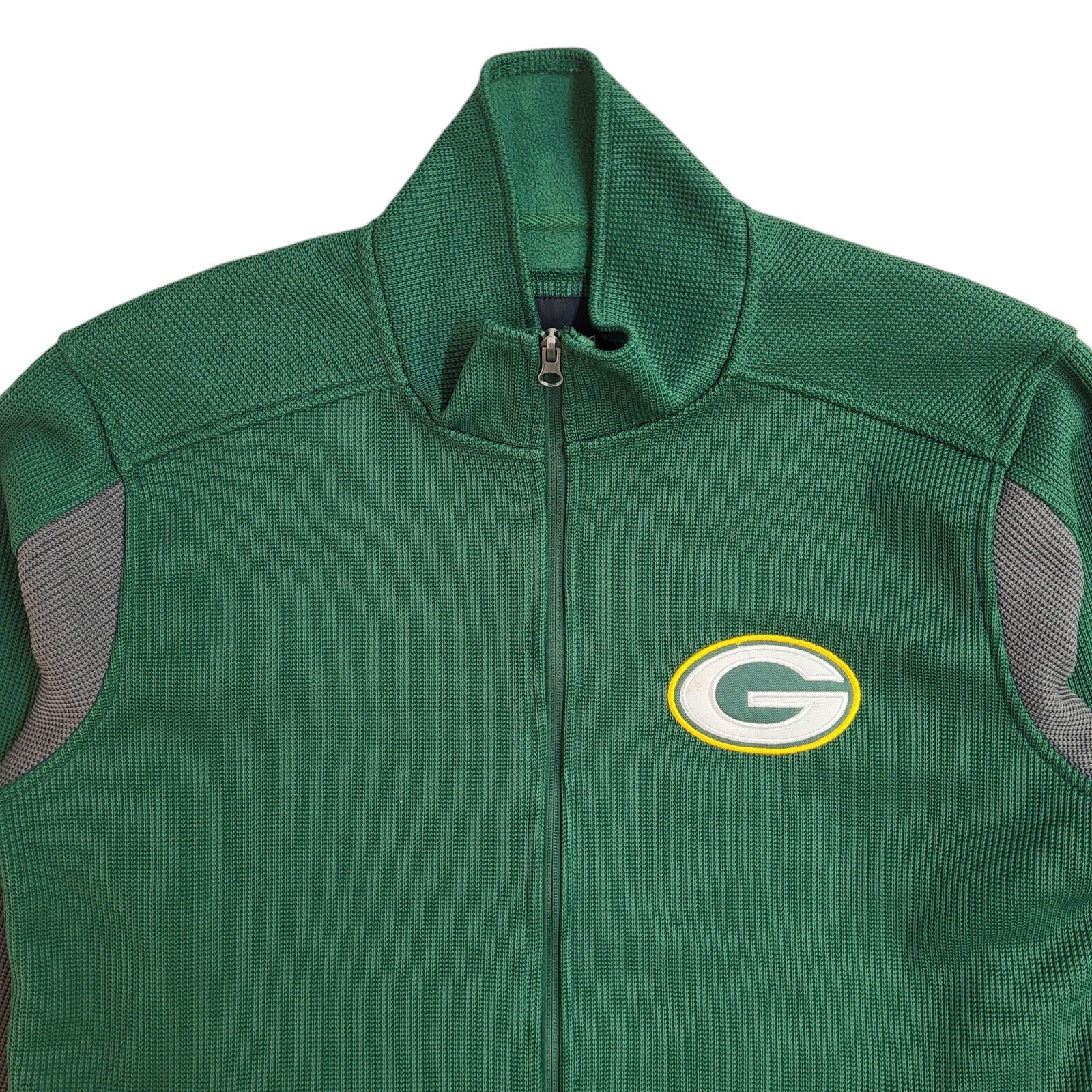 NFL Green Bay Packers Green Full Zip Y2K Jacket UK Men's Size M