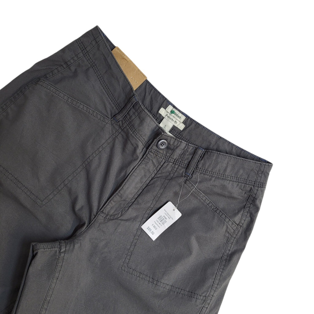 LL Bean 90s Vintage Grey Straight Leg Cargo Trousers Uk Women's 12 W30 L30 Bnwt