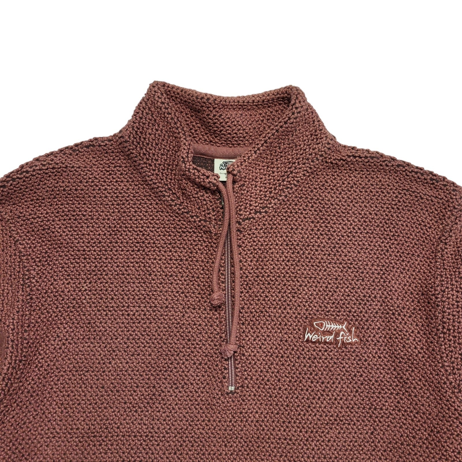 Weird Fish Pink Y2k 1/4 Zip Jumper Uk Men's Size XL
