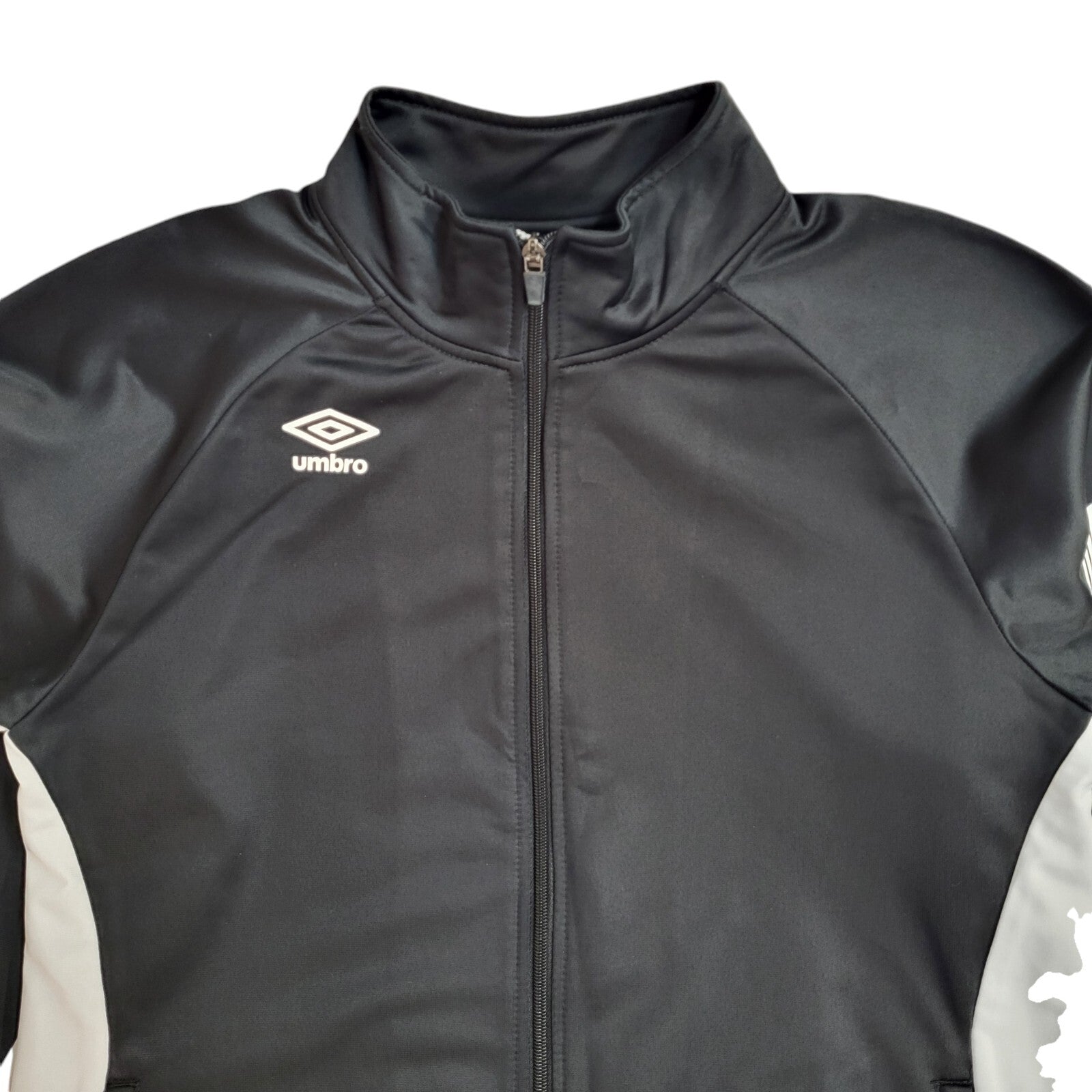 Umbro Black Full Zip Sports Modern Tracksuit Top Jacket UK Men's Size S