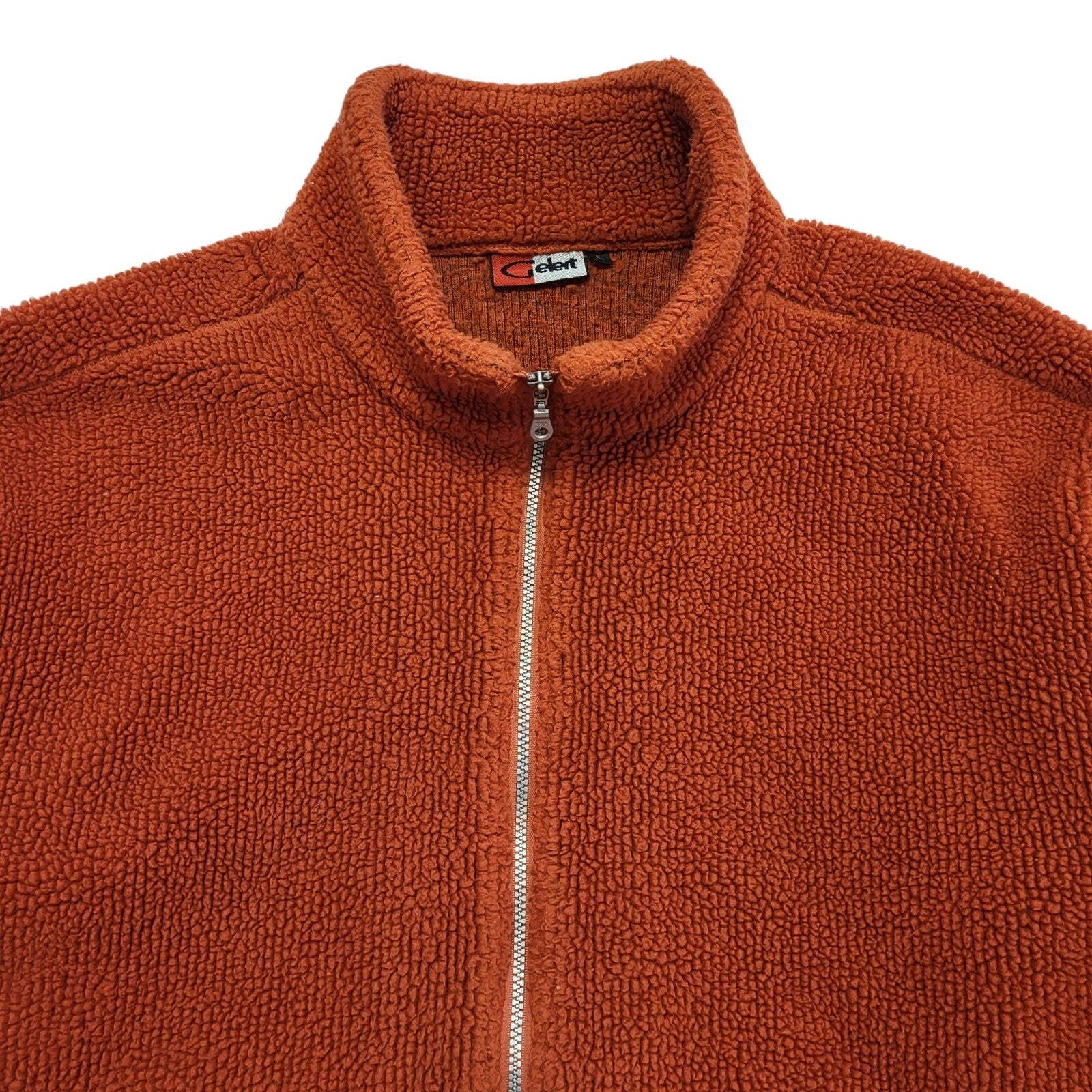 Gelert 80s Vintage Terracotta/Orange Zipped Fleece Jacket Uk Men's Size Large