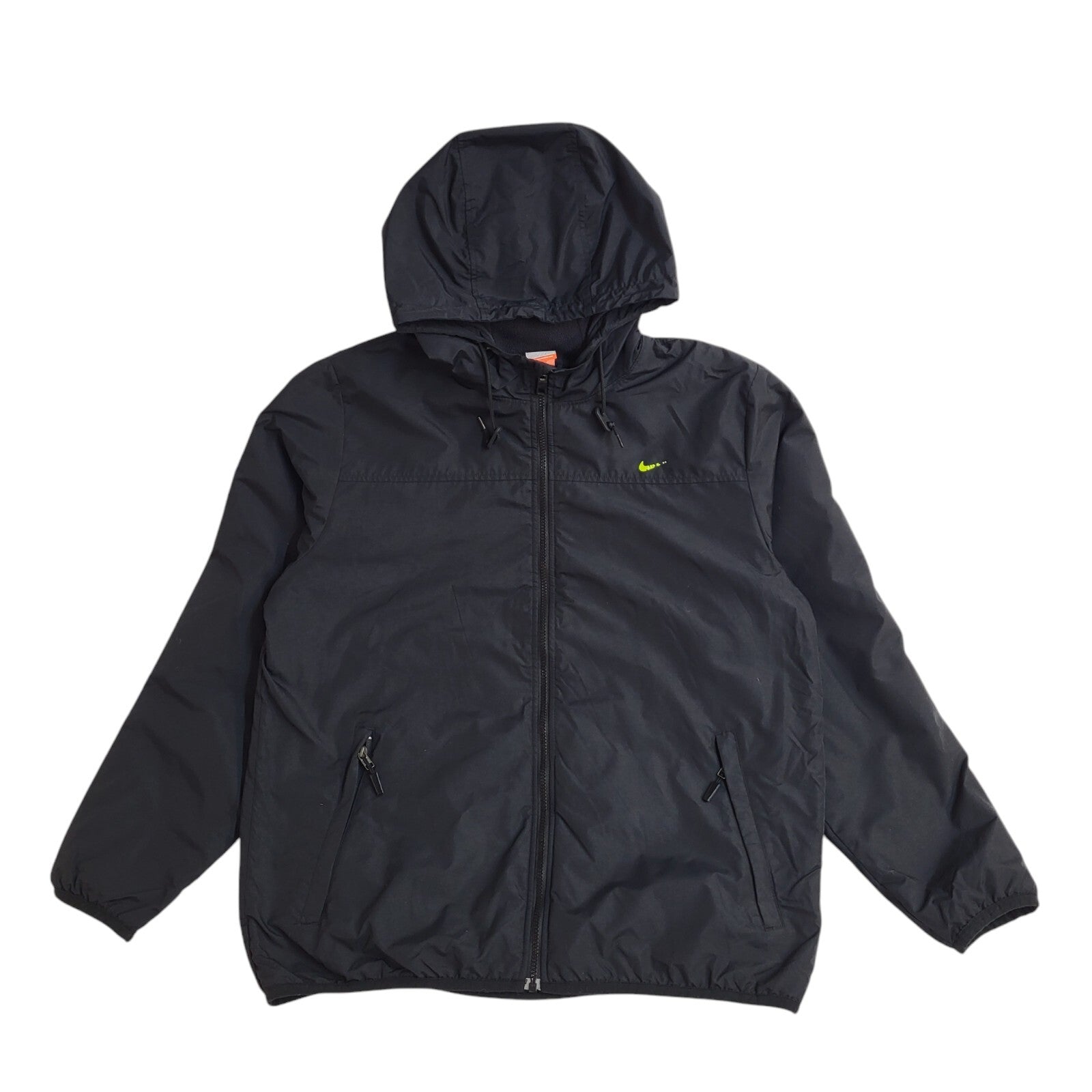 Nike Black Vintage Y2k Hooded Sports Jacket UK Men's Size Large
