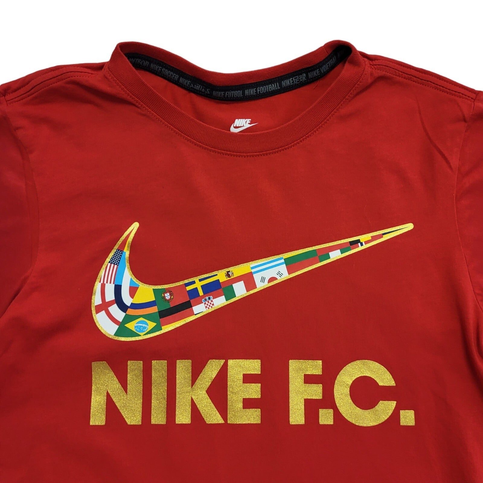 Nike Vintage 1994 Red Crew Neck Short Sleeve T-Shirt Mens UK Size XS