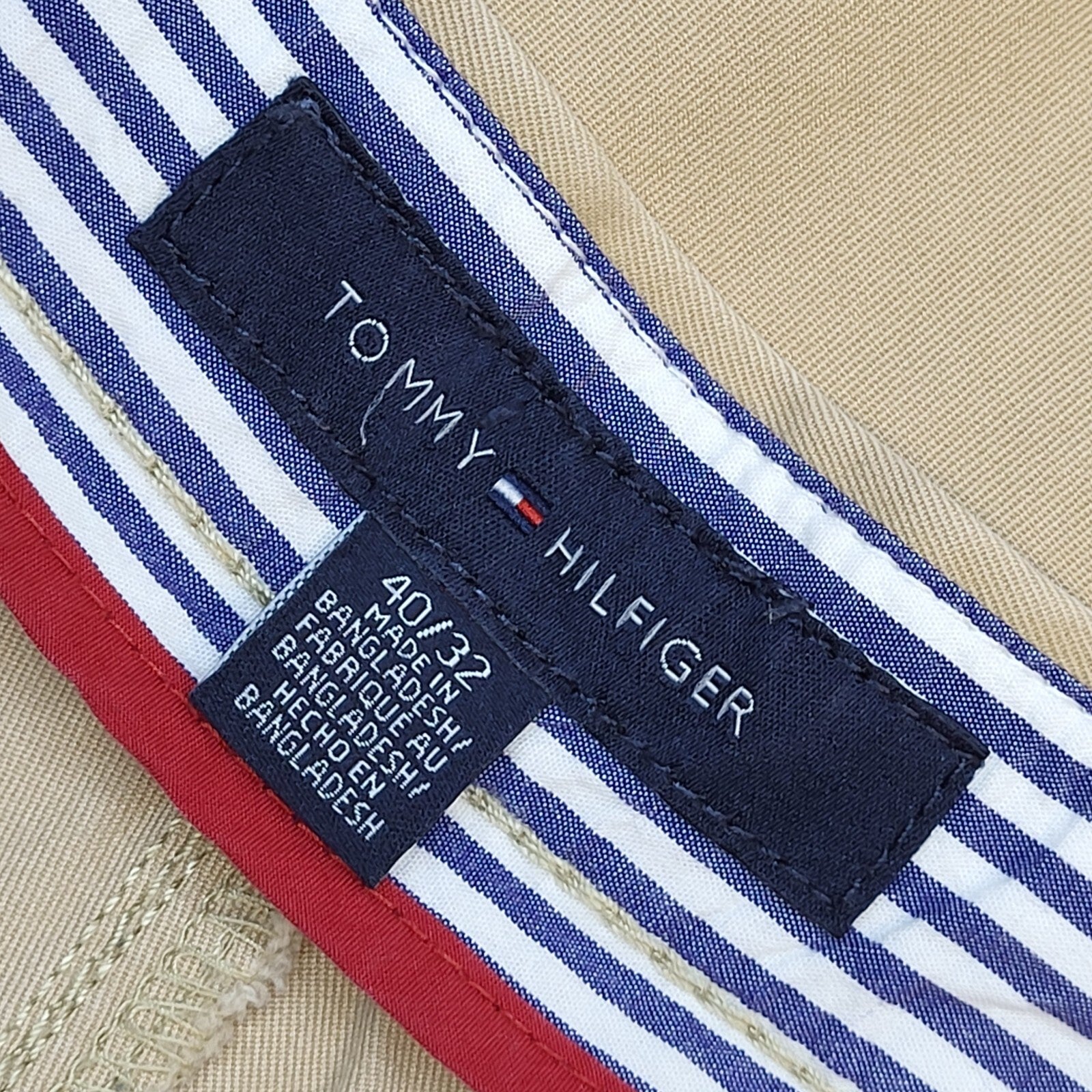 Tommy Hilfiger 90s Vintage Beige Straight Chino Trousers Uk Men's 3XL W40 L32