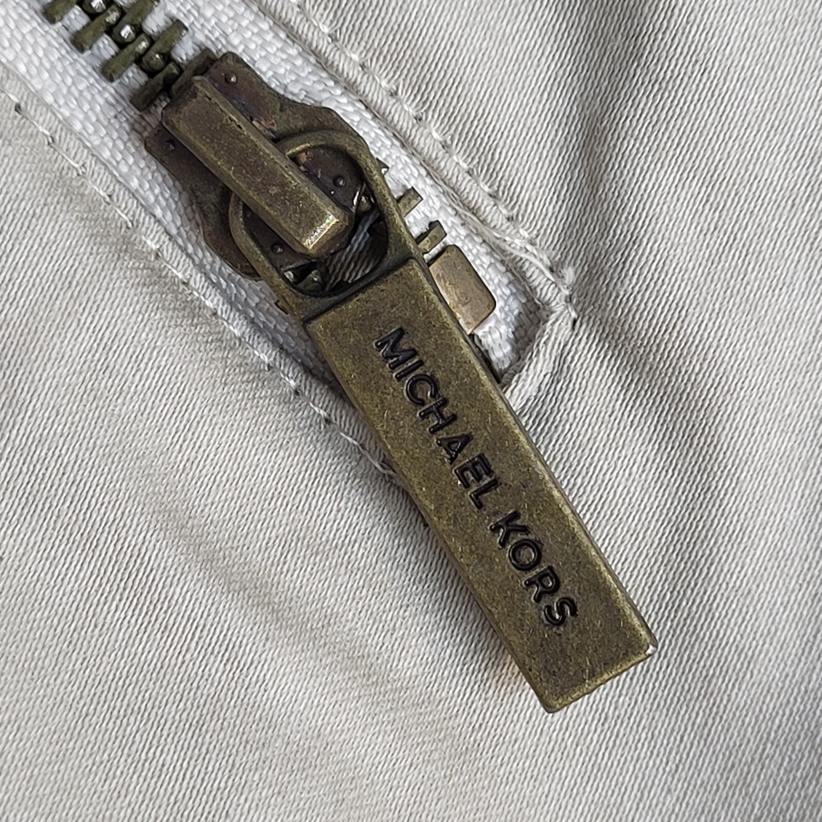 Michael Kors 90s Vintage Beige Straight Leg Dress Trousers Uk Women's 12 W30 L28