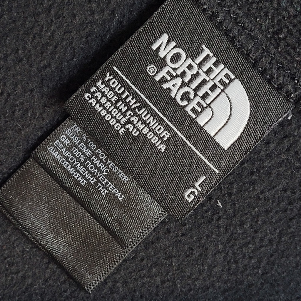 The North Face Black 1/4 Zip Fleece Y2K UK Boy's Size L