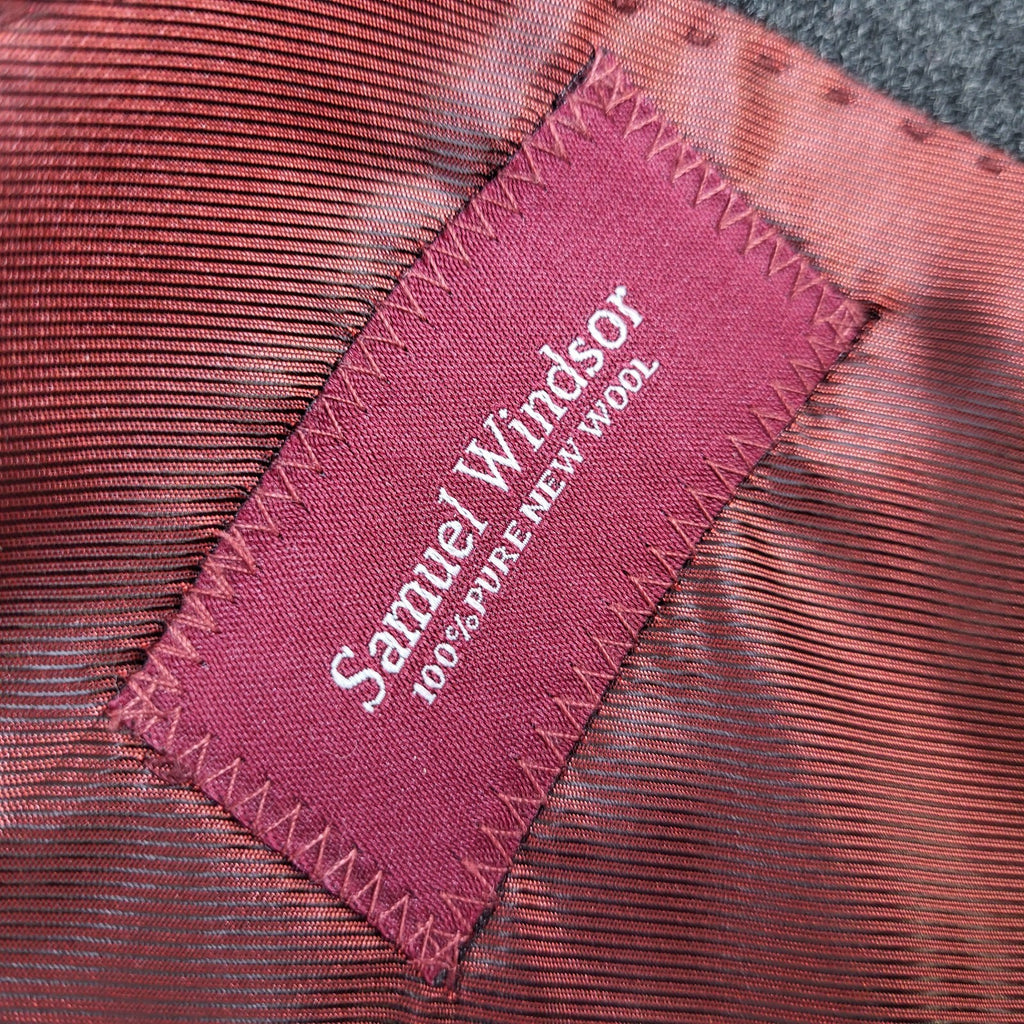 Samuel Windsor Grey Check Y2k Blazer Suit Jacket Uk Men's Size XL 44"