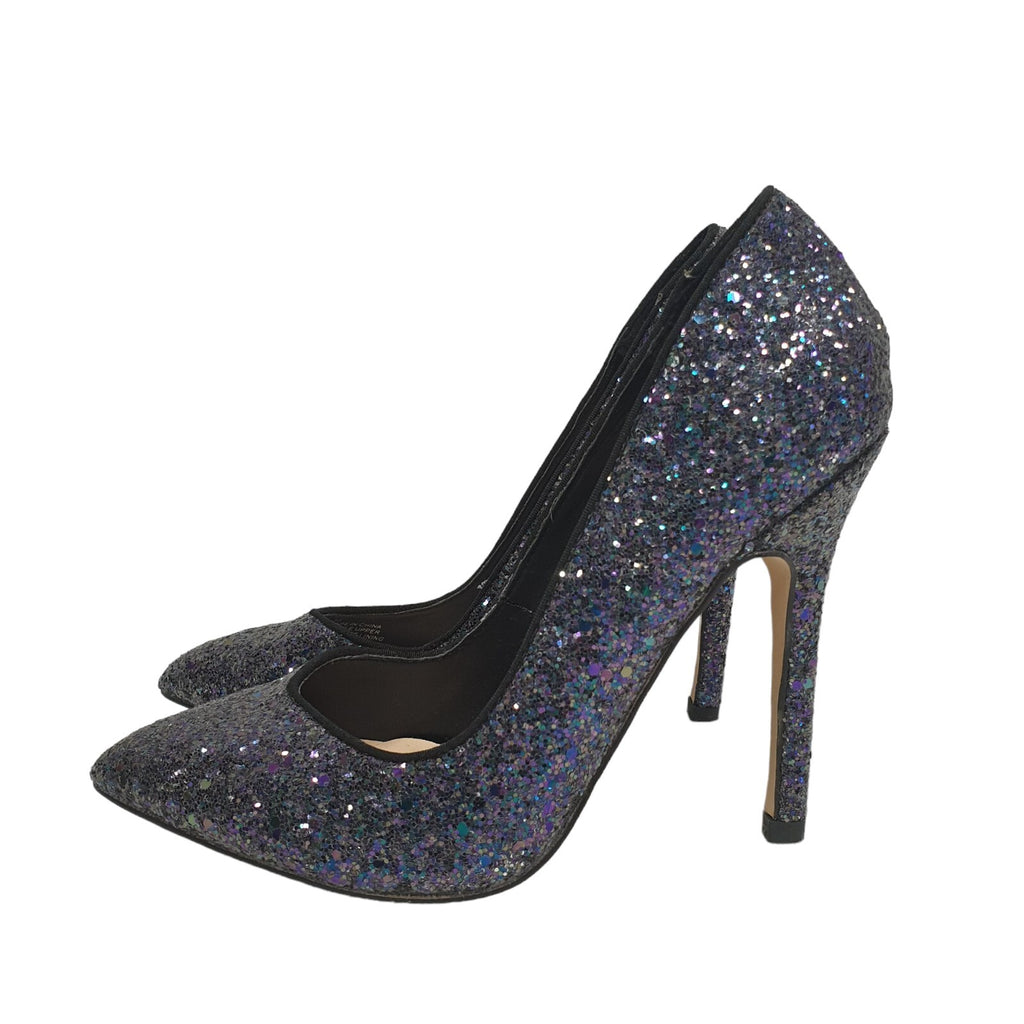 Kurt Geiger Carvela Purple Sparkly High Heel Shoes Uk 4 Eu 37