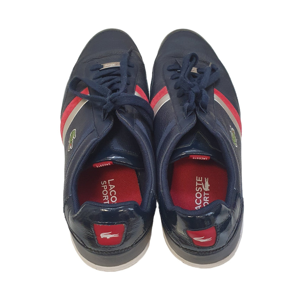 Lacoste Giron SLX  Navy Blue Leather Fabric Men's Trainers Uk 10 Eu 44.5