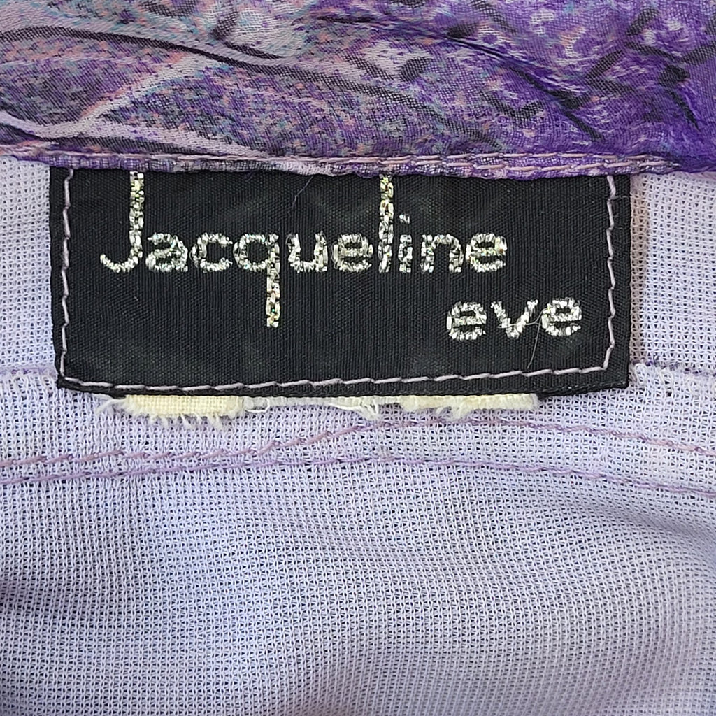 Jacqueline Eve 70s Vintage Purple Buttoned Long Sleeve Dress Women's Size 12