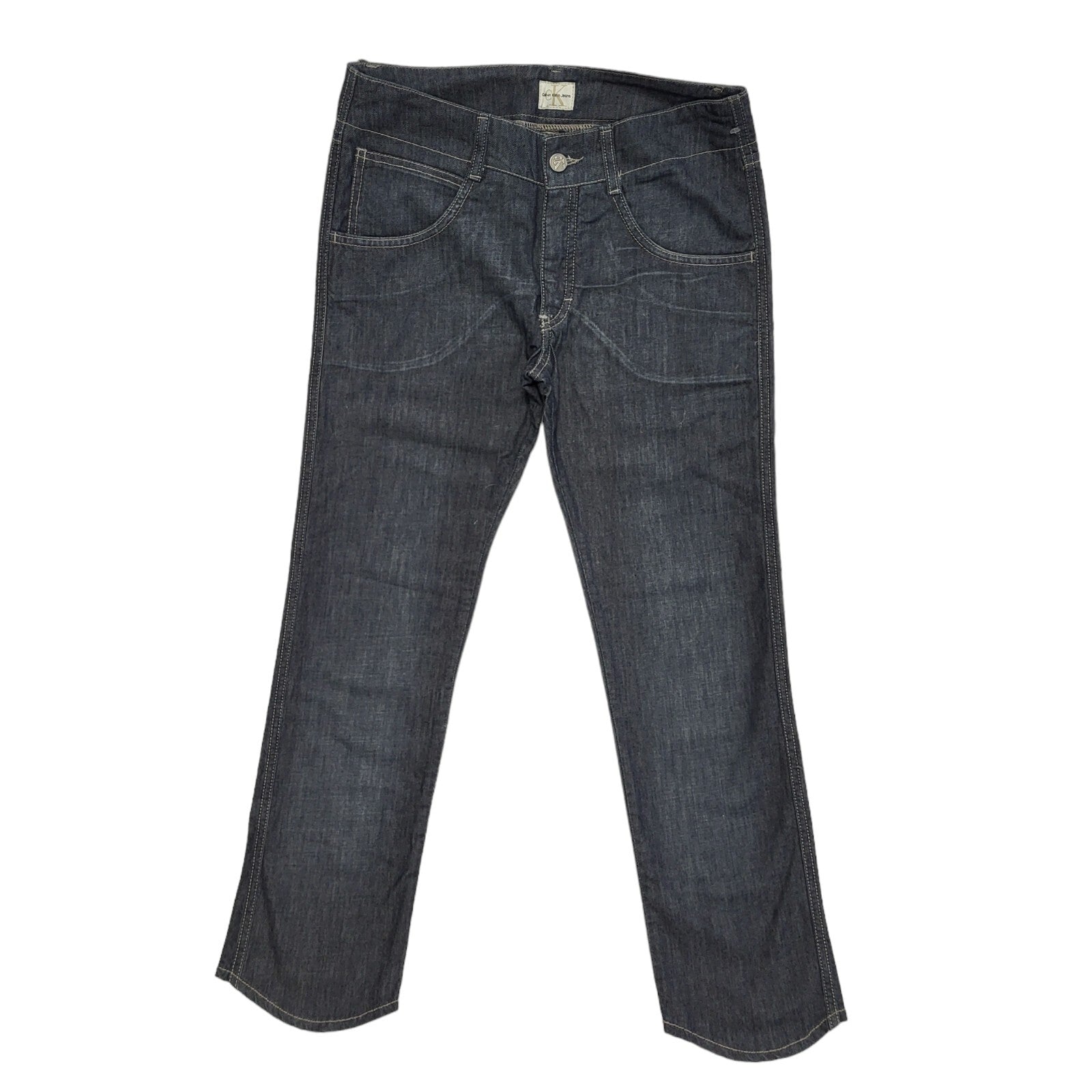 Calvin Klein 90s Vintage Dark Blue Straight Denim Jeans Uk Women's 8 W27 L26