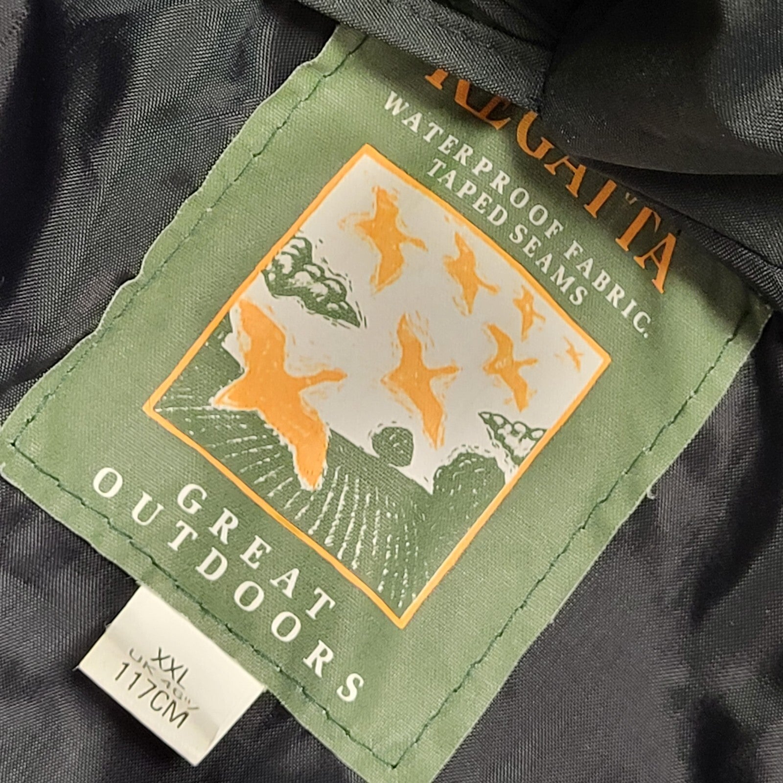 Regatta Vintage 90s Blue & Black Zipped Jacket Uk Men's Size 2XL