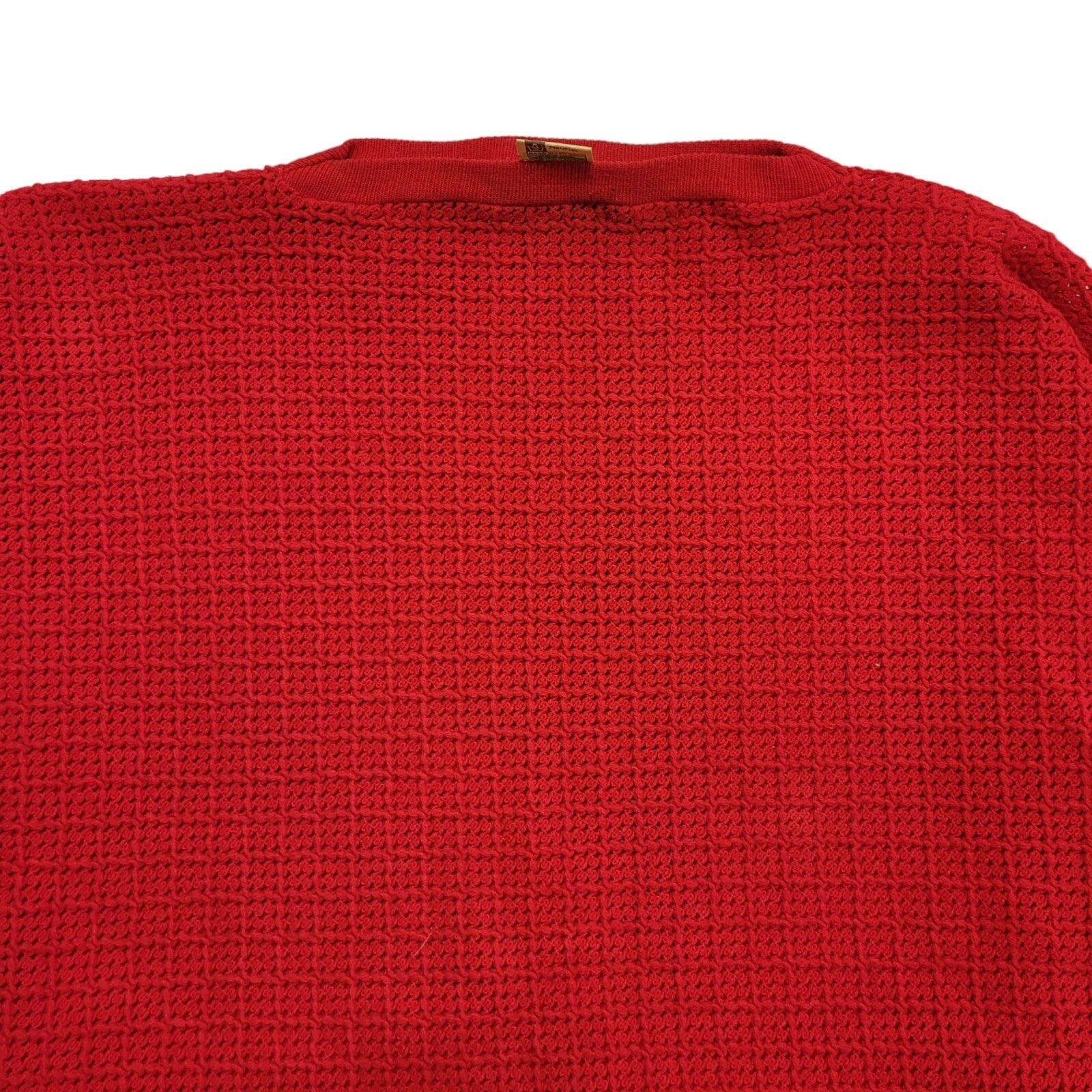 80s Vintage Red Acrylic Shawl Uk Women's Size One Size
