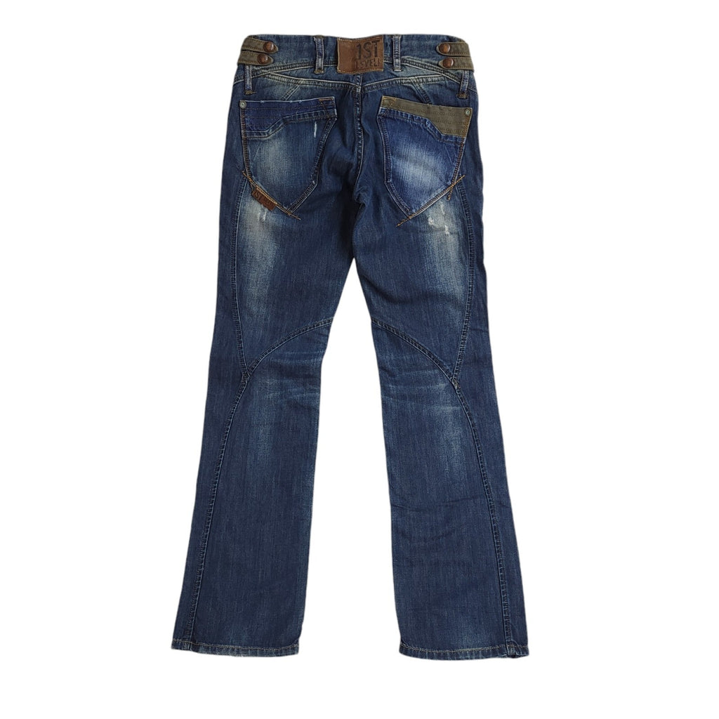 1St Level 90s Blue Straight Leg Denim Jeans Uk Men's Size S W30 L34