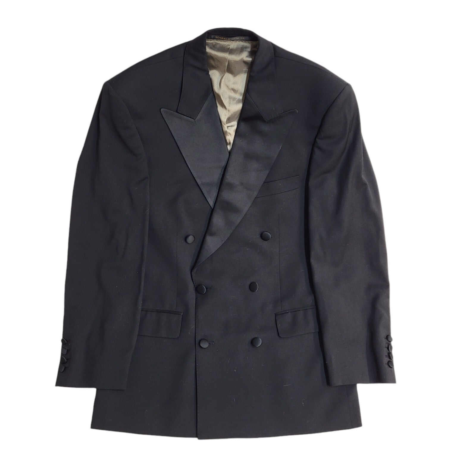 Marks & Spencer Black 90's Blazer Suit Jacket UK Men's Size M 38"