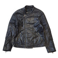 Barneys Black Leather Biker Style Jacket Uk Women's Size Medium