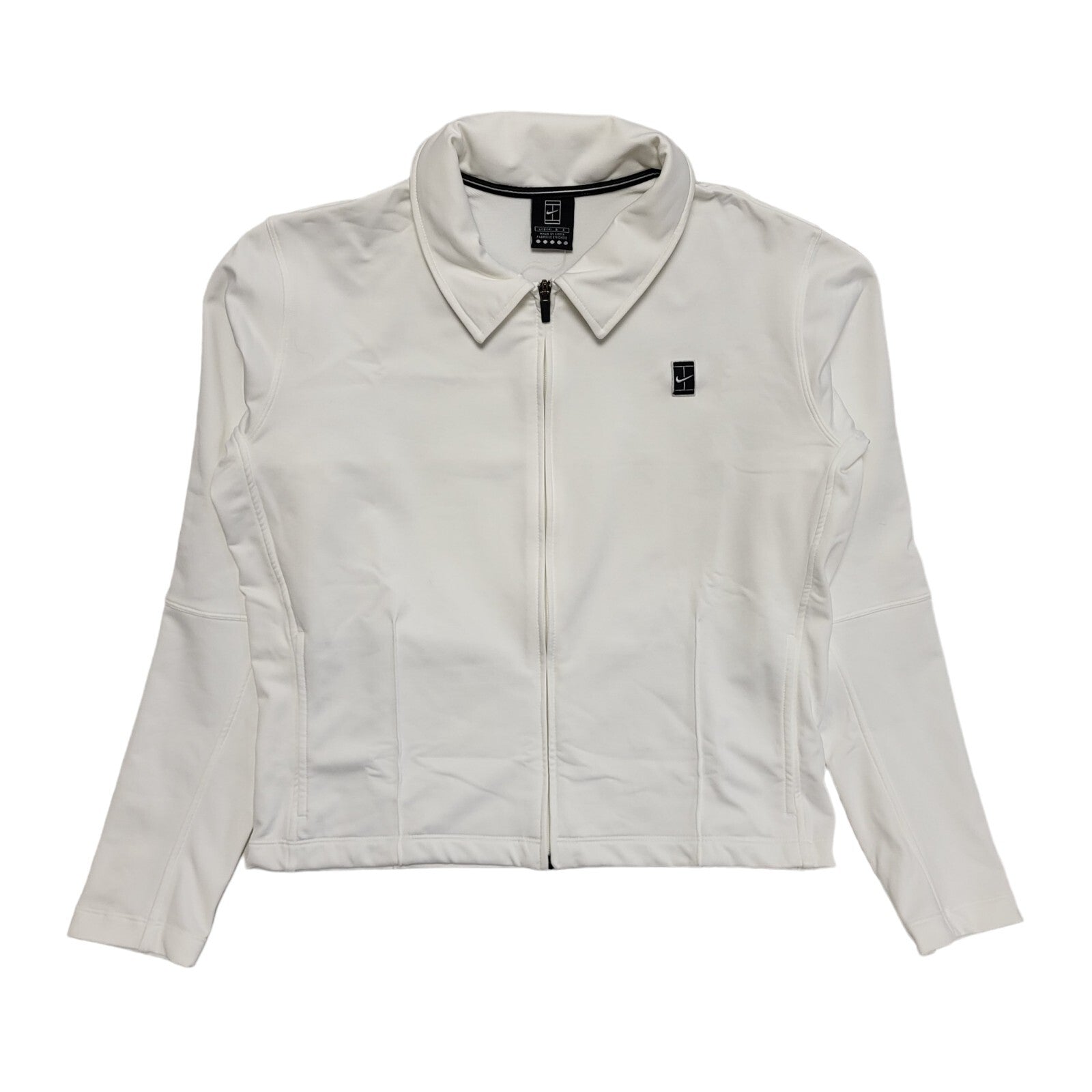 Nike Team White Vintage 90s Zipped Sports Jacket Uk Women's Size L (12-14)