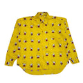Trendi Vintage 90's Yellow Elephant Print Long Sleeve Shirt Womens UK Size S