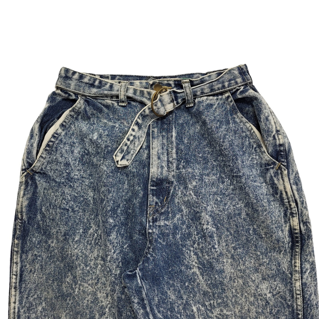 Vintage 90s Bleach Blue Skinny Denim Jeans Uk Women's Size 10 W28 L26
