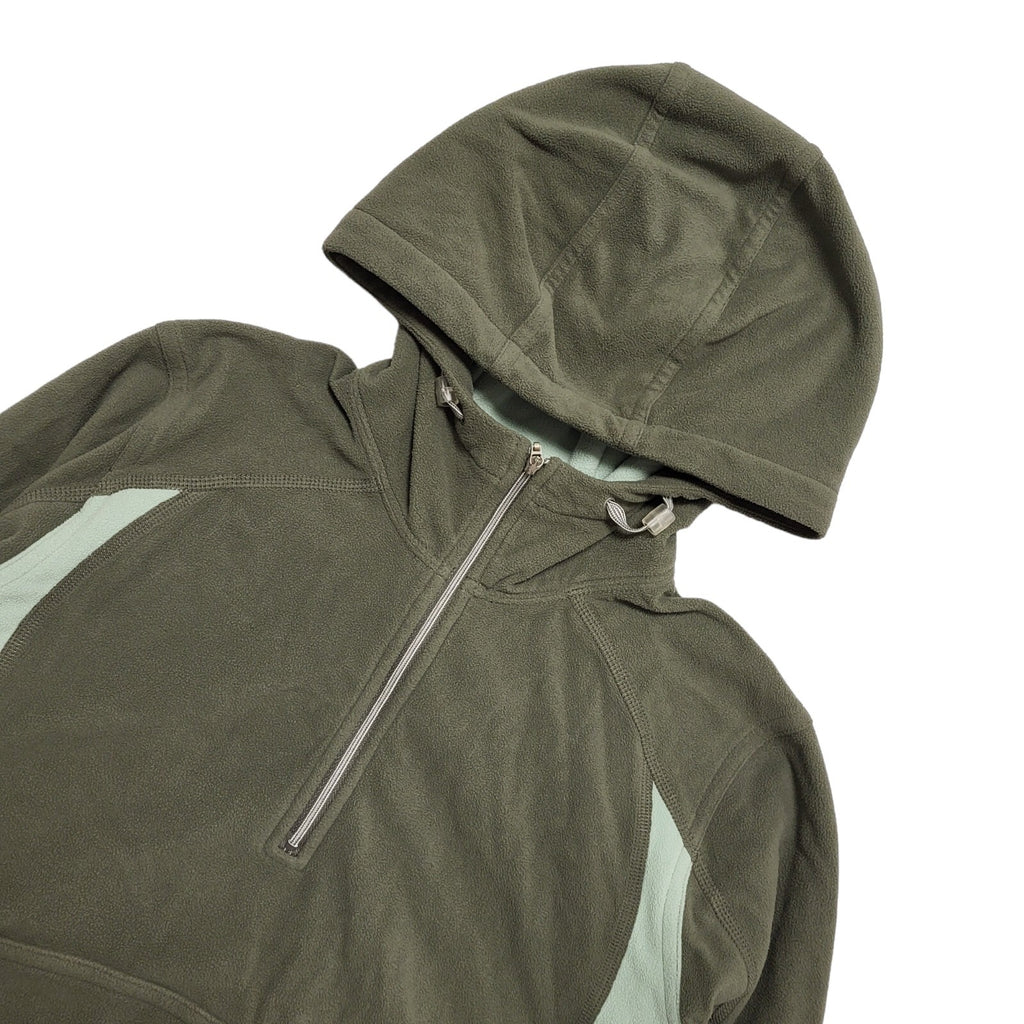 The North Face Hooded Green 1/4 Zip  Fleece Womens UK Medium