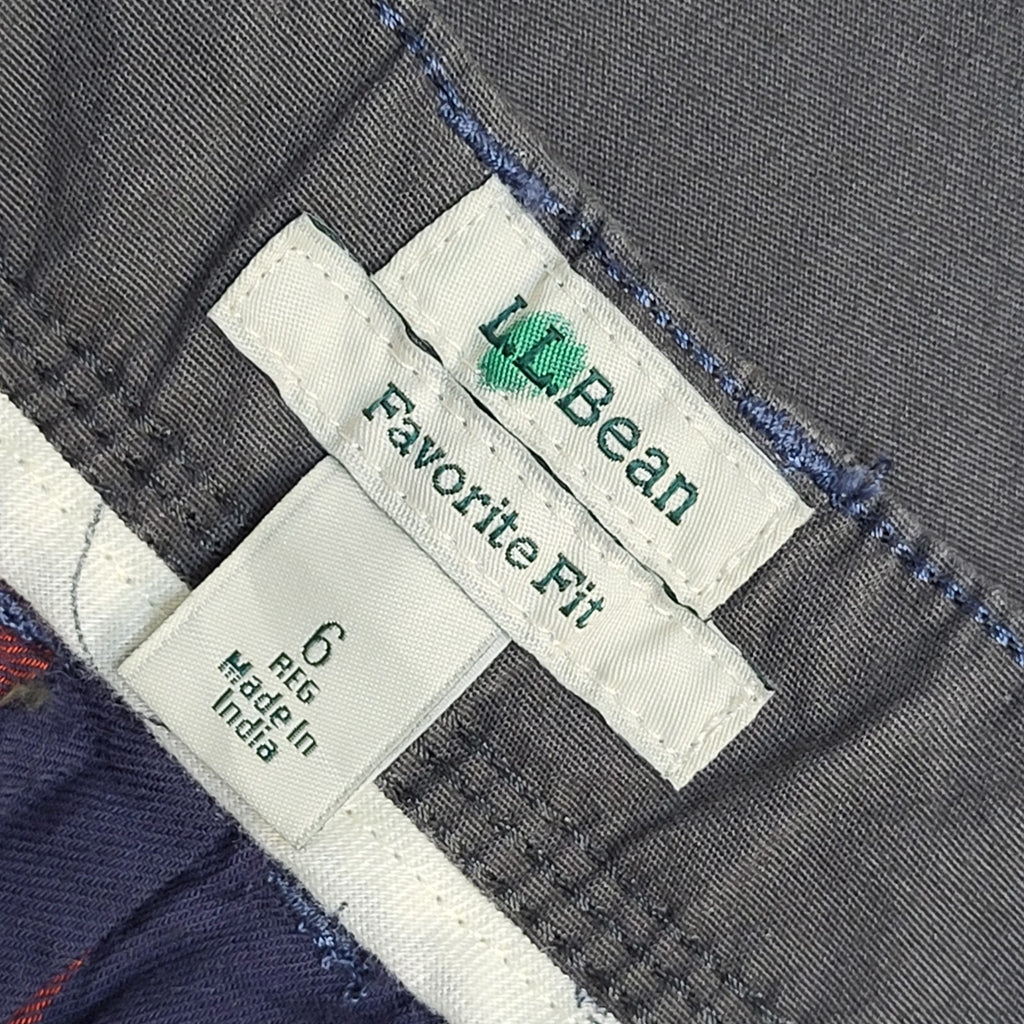LL Bean 90s Vintage Grey Straight Leg Cargo Trousers Uk Women's 12 W30 L30 Bnwt