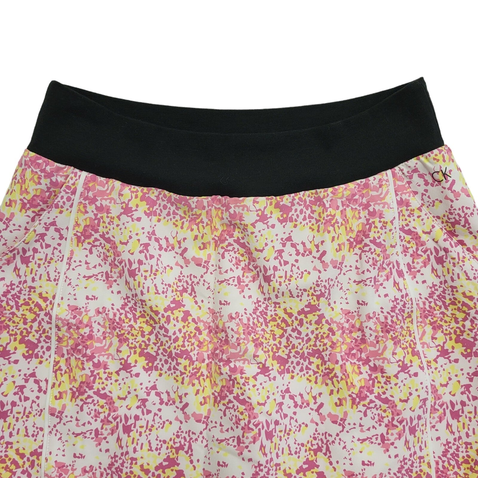 Calvin Klein Vintage 90's Pink & Yellow Golf Skort Womens UK Size 10