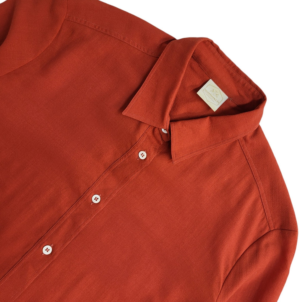 Walbusch Red 90's Long Sleeve Vintage Shirt Women's UK Size 14
