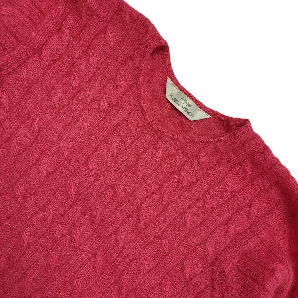 Marks & Spencer Vintage 90's pink Long Sleeve Jumper UK Womens Size 14