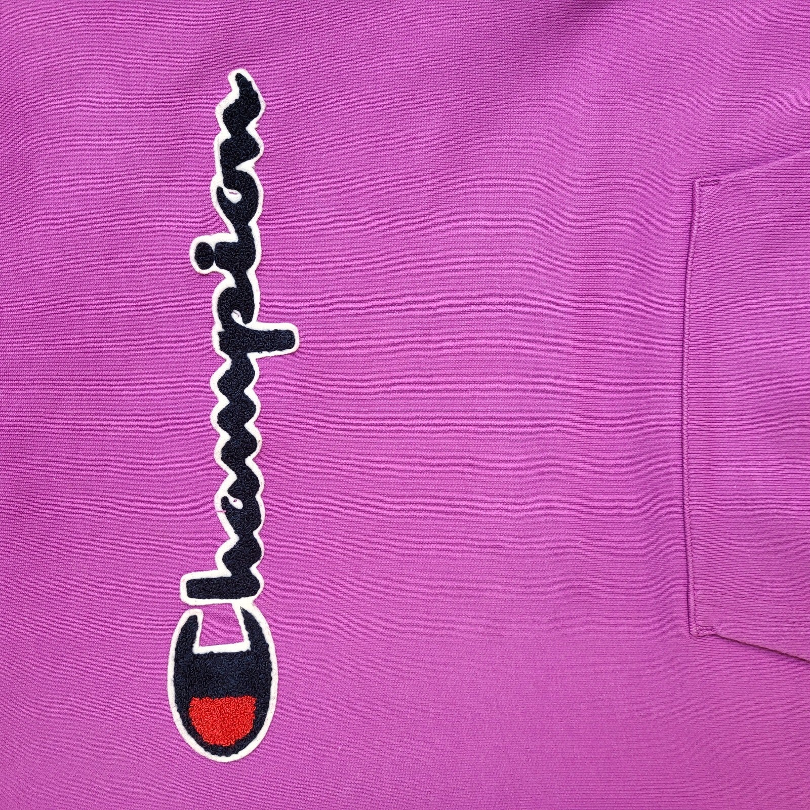 Champion Sports Hoodie Purple Drawstring 90's Vintage UK Men's Size M