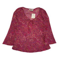 Dorothy Perkins Vintage 90s Pink Paisley 3/4 Sleeve Blouse BNWT Womens UK 14