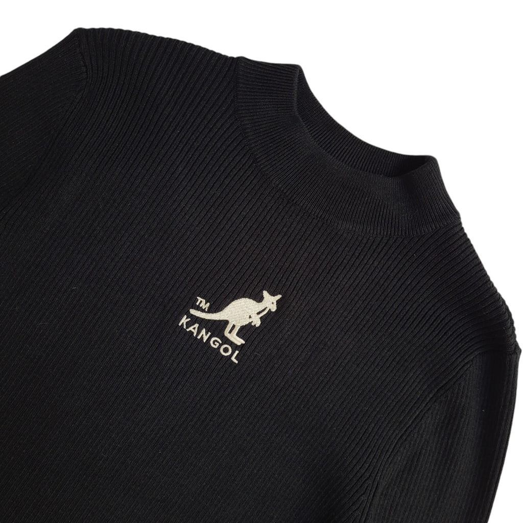 H&M Kangol Vintage Y2K Black Body Con Long Sleeve Jumper Dress Women's UK Size S
