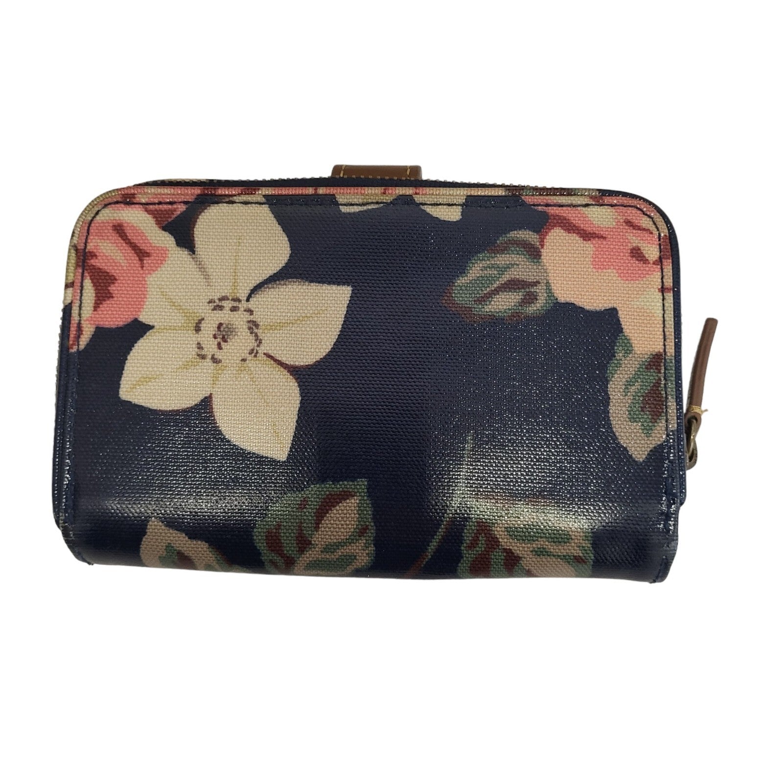 Cath Kidston Blue Pink Zip Floral Shoulder Bag & Purse Uk Women's Size 9" x 13"