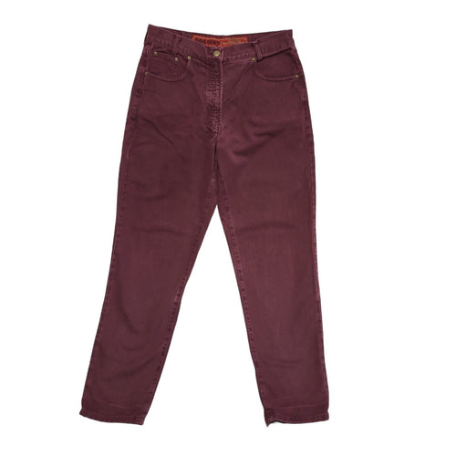 101 Stop 90s Burgundy Straight Leg Denim Jeans Men's Size M W33 L31