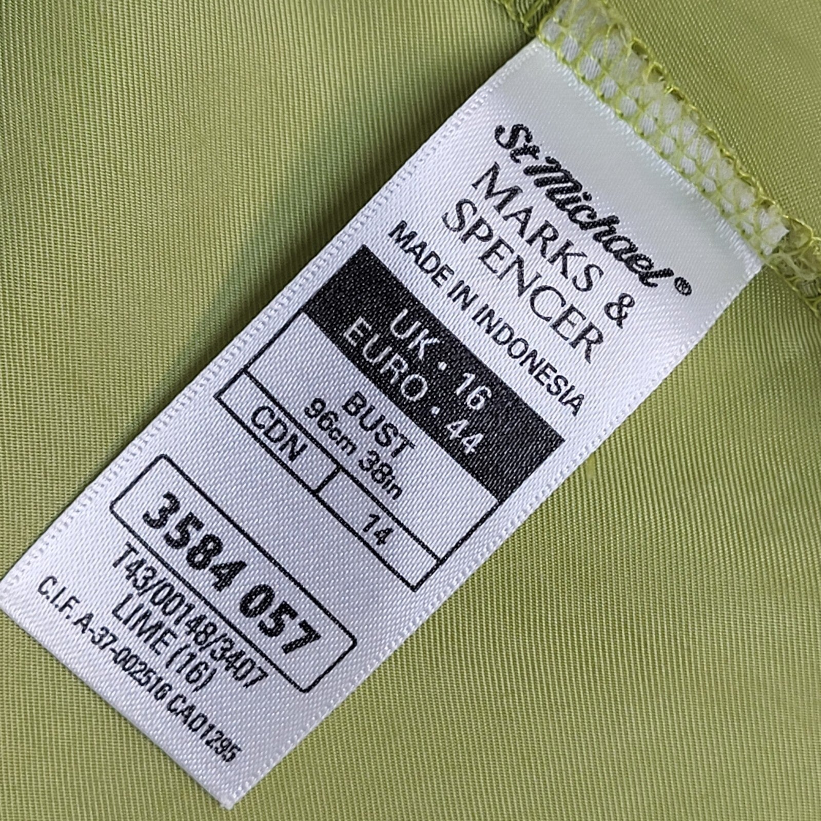 Marks and Spencer Green 90's Short Sleeve Shirt Women's UK Size 16