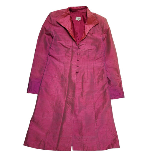 Sarah Cornell Pink Button Formal Longline Jacket UK Women's Size 12
