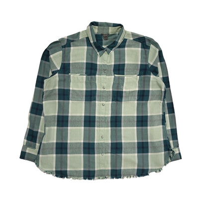Eddie Bauer 90s Vintage Green Check Fremont Flannel Shirt Women's Size XL