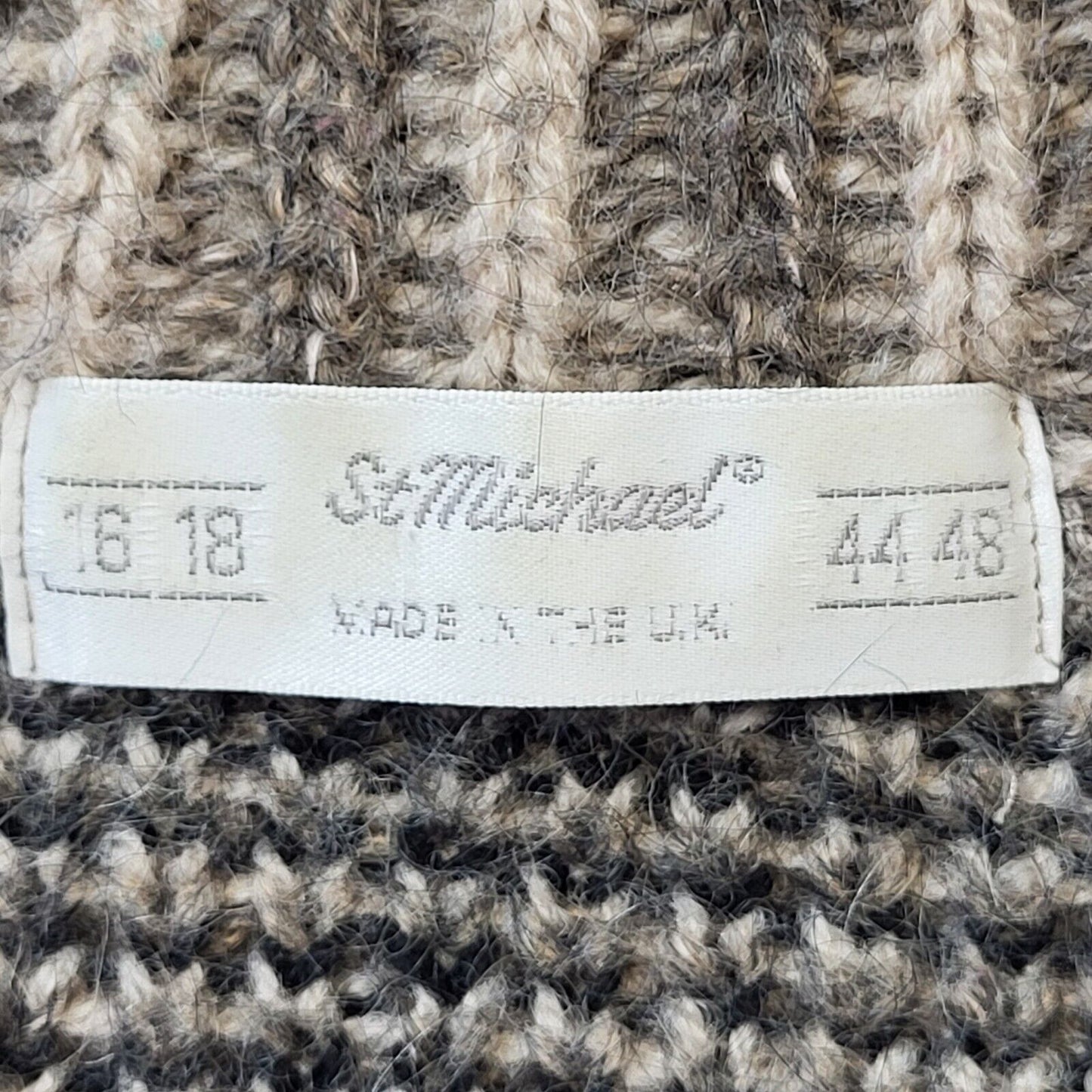 St Michael 80s Vintage Grey Button-Up Cardigan Women's Size 16/18 Eu 46/48
