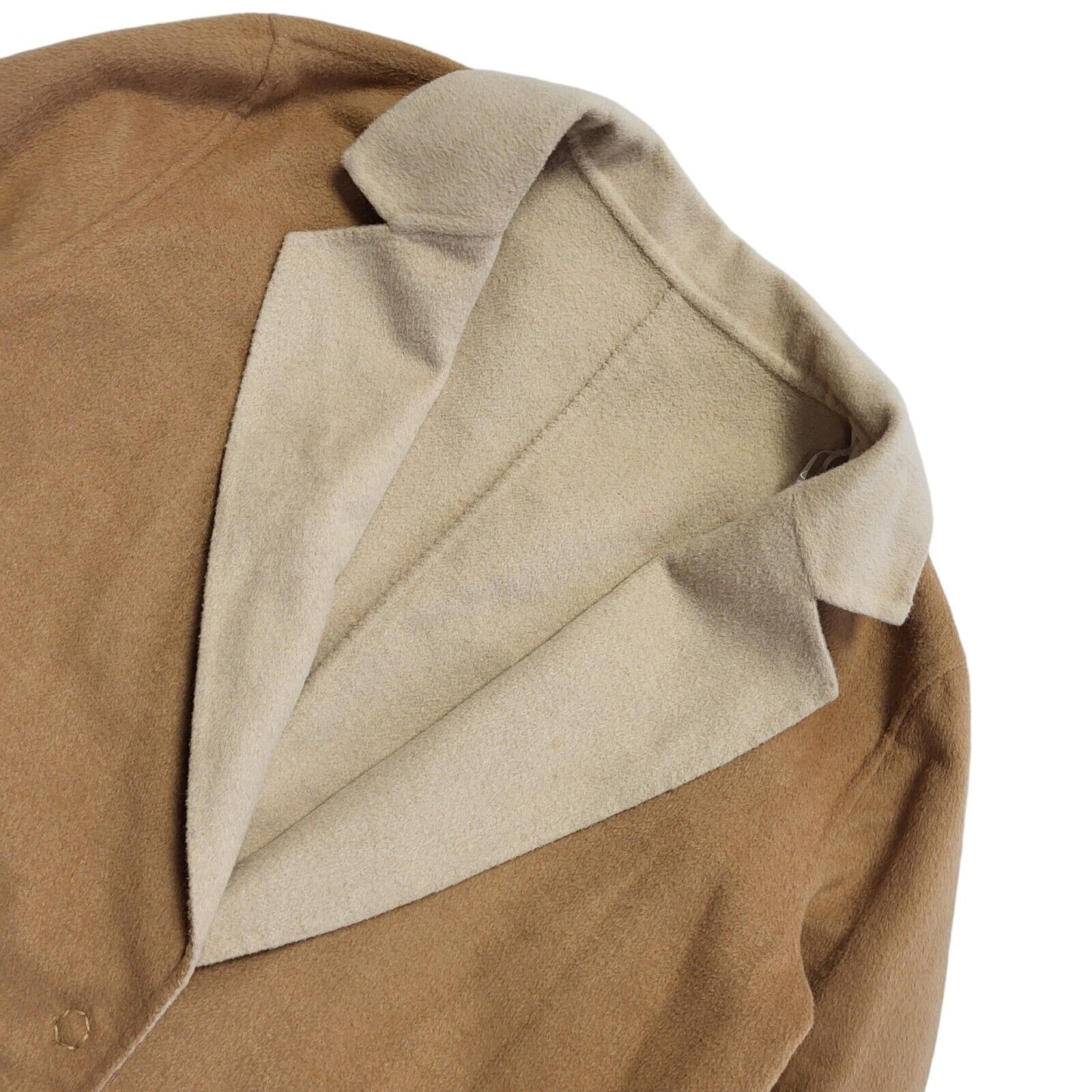 Sisley Beige Vintage Y2K Button Coat Uk Women's Size 12/14