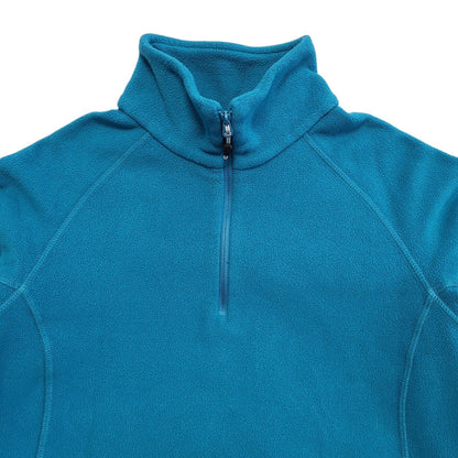 Berghaus Vintage 90's Teal 1/4 Zip Fleece Base Layer Womens UK Size 10