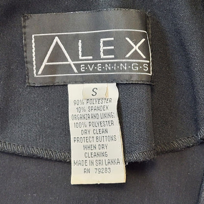 Alex Evenings 80s Vintage Black Button-Up Jacket Women's Size Small