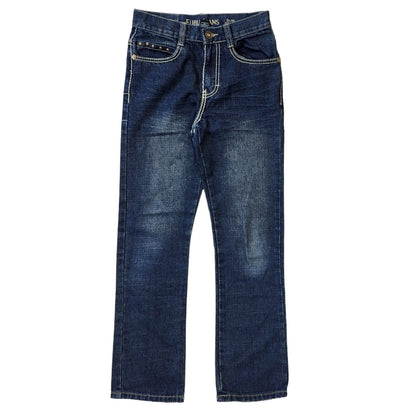 FUBU Jeans Y2k Vintage Blue Straight Denim Jeans UK 8 W26 L28