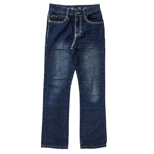 FUBU Jeans Y2k Vintage Blue Straight Denim Jeans UK 8 W26 L28