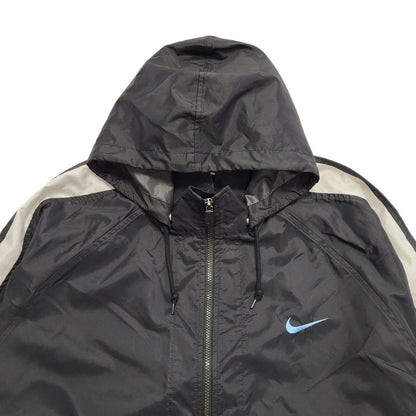 Nike Black 90s Hooded Wind Cheater Jacket Uk Men's Size Large