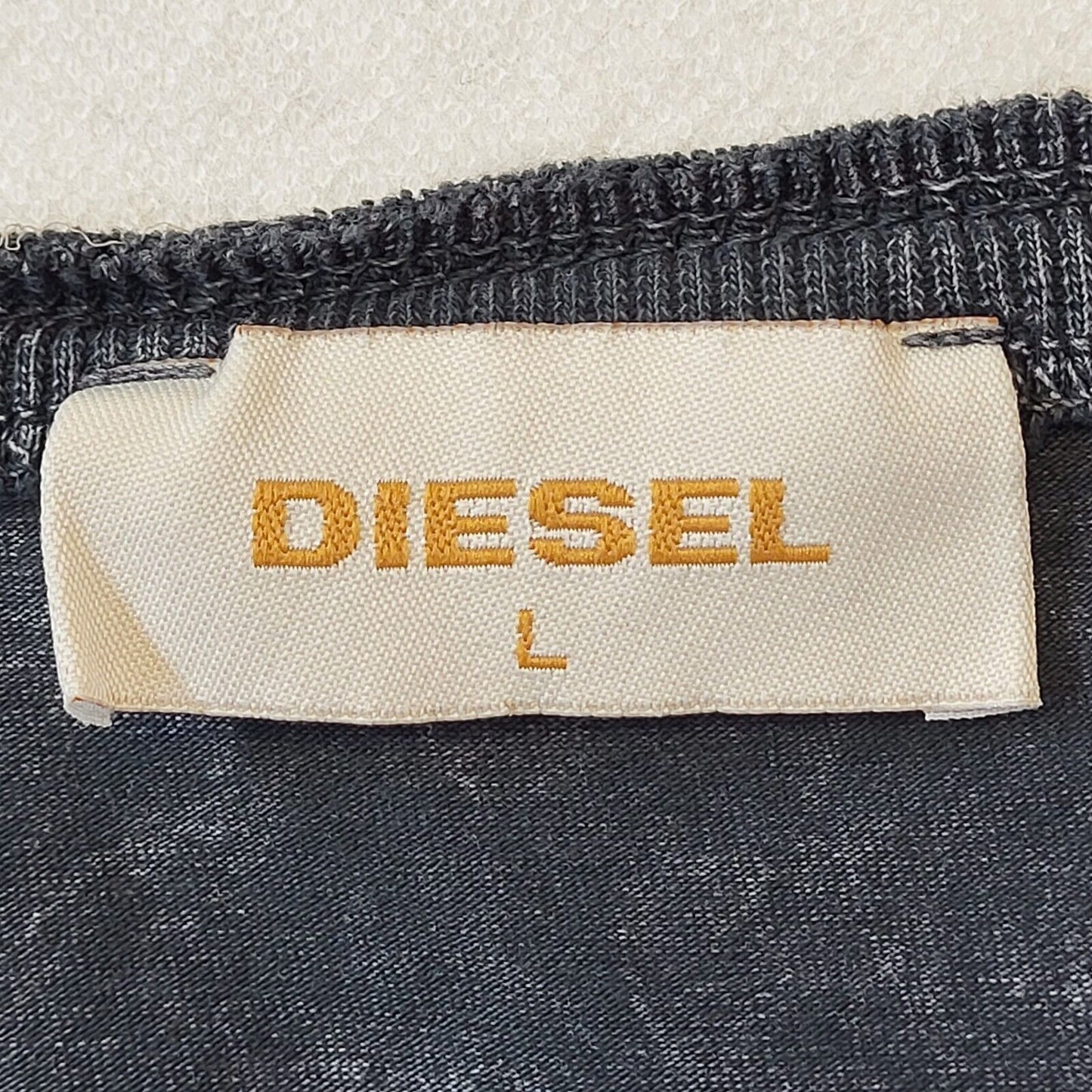 Diesel Y2K Grey Round Neck Jumper Women's Size L Eu 40