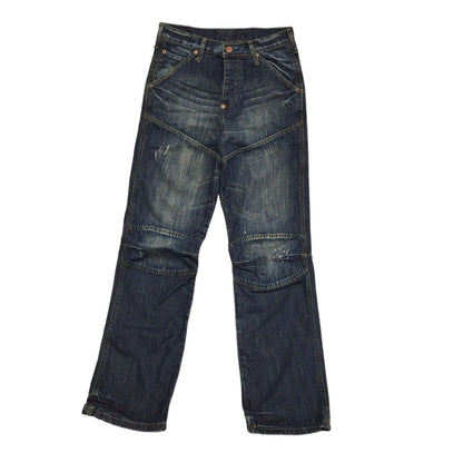 Apt 04 90s Dark Blue Straight Leg Denim Jeans Uk Men's Size S W30 L34