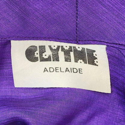 Clythe Adelaide 80s Vintage Purple Button-Up Blouse Women's 10