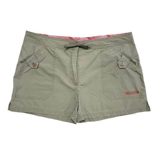 Ellesse Y2K Vintage Beige Sport Shorts Womens UK Size 12-14