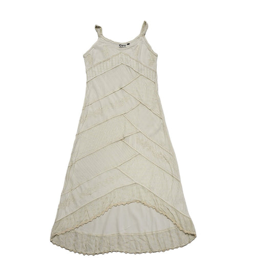 Eolra 90s Vintage White Sleeveless Dress Uk Women's Size Medium